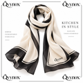 qvynox Ivory & Black Printed Fashion Scarf — product overview