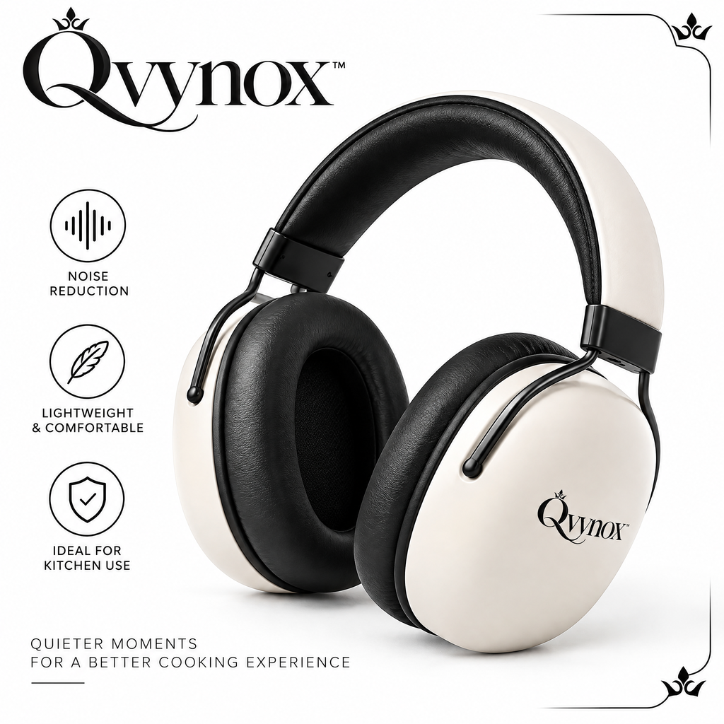 qvynox Black & Ivory Over-Ear Headphones — product overview