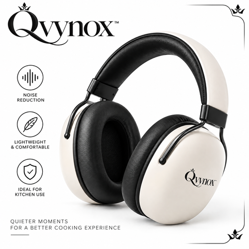 qvynox Black & Ivory Over-Ear Headphones — product overview